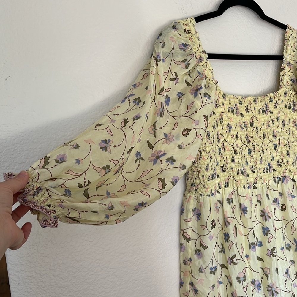 Anthropologie Omika Elisdunm square neck, mini dress, back tie, size medium - Picture 5 of 10